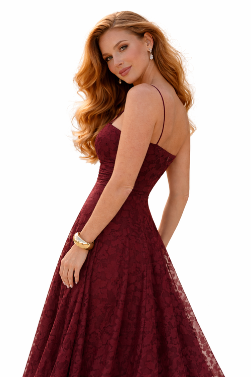 Backless Spaghetti-Strap Maxi Dress